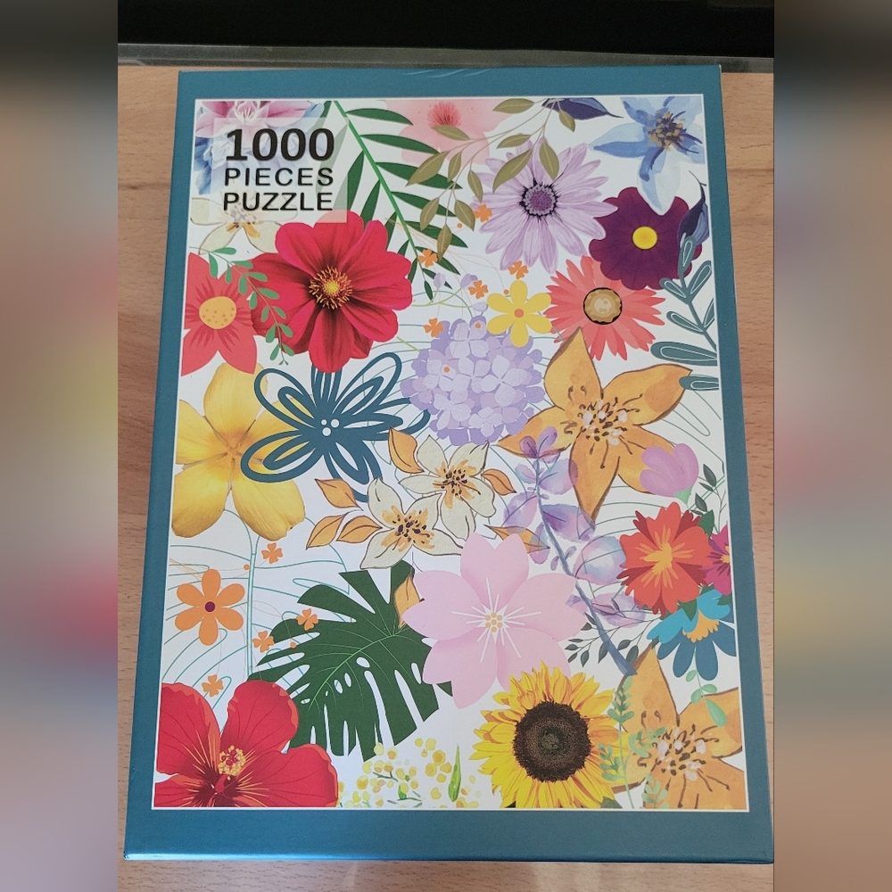 B Creative Colorful Flowers Puzzle 1000 Piece All Occasion Ages Holiday Family